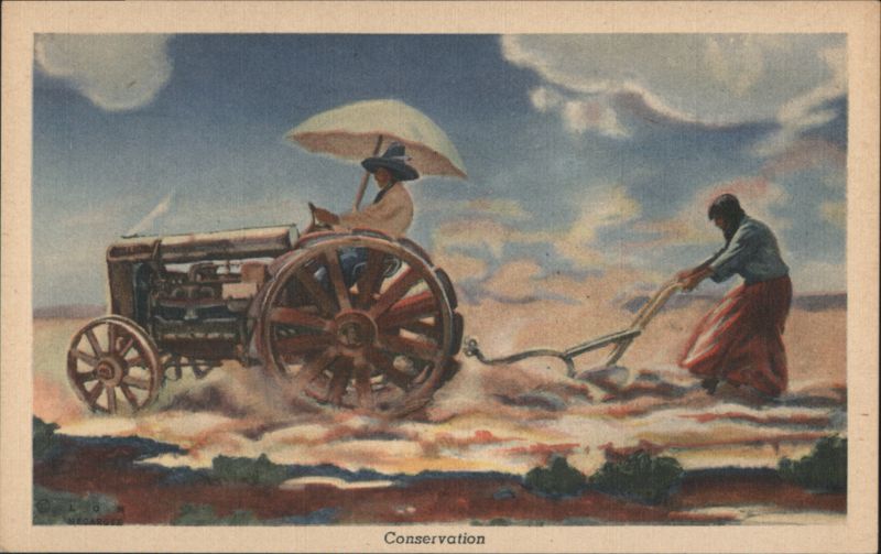 Lon Megargee Art Print: Conservation, Tractor Plowing