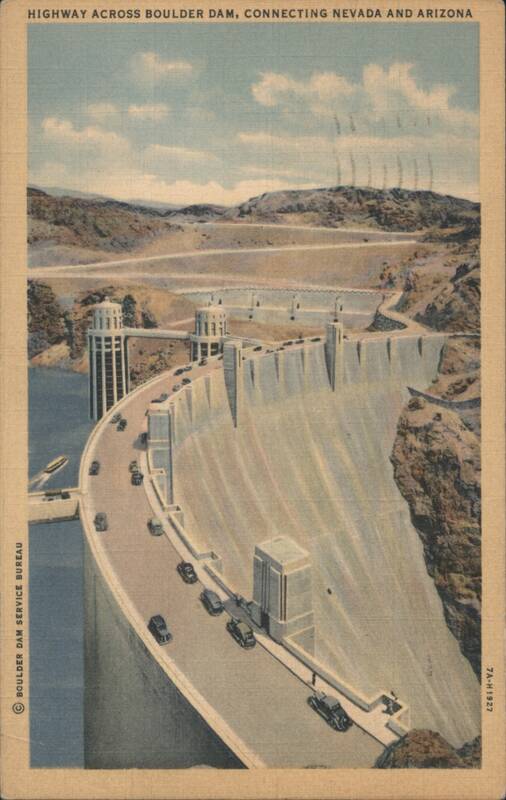 Highway Across Boulder Dam, Connecting Nevada and Arizona Boulder City