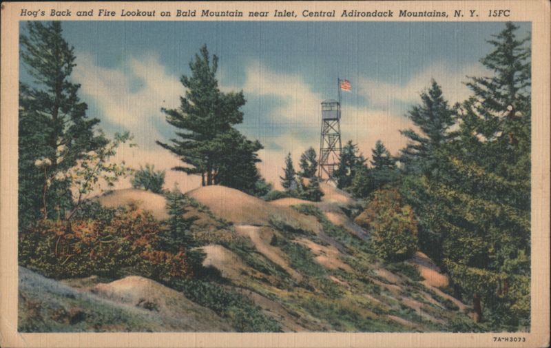 Hog's Back and Fire Lookout on Bald Mountain near Inlet New York
