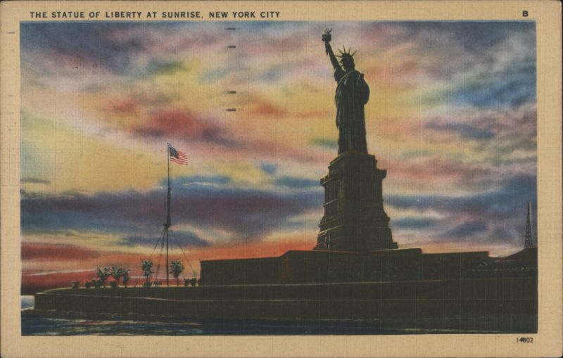 The Statue of Liberty at Sunrise, New York City