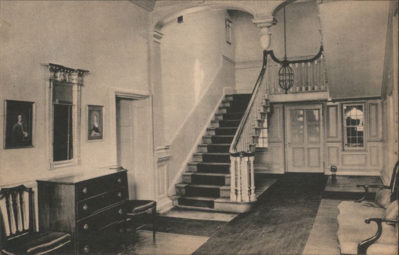 Entrance Hall, Gunston Hall on the Potomac, 1755 Virginia