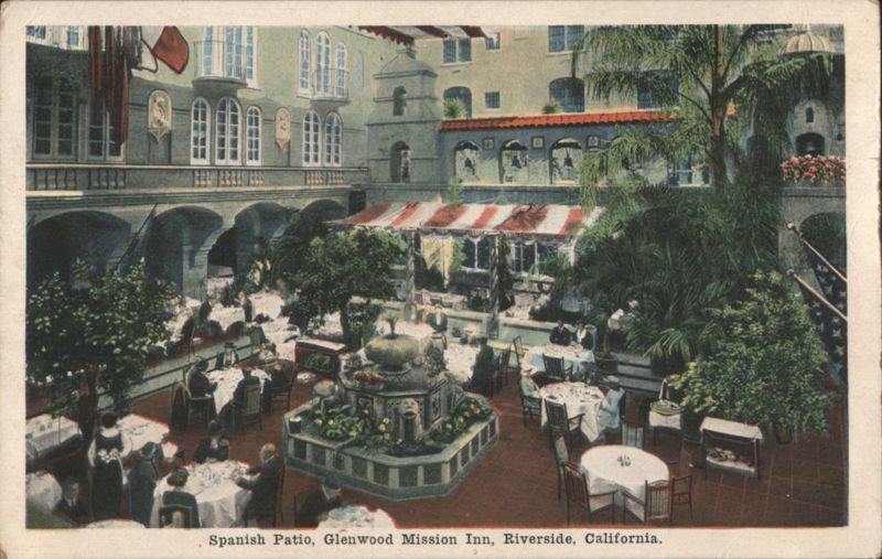 Spanish Patio, Glenwood Mission Inn, Riverside California
