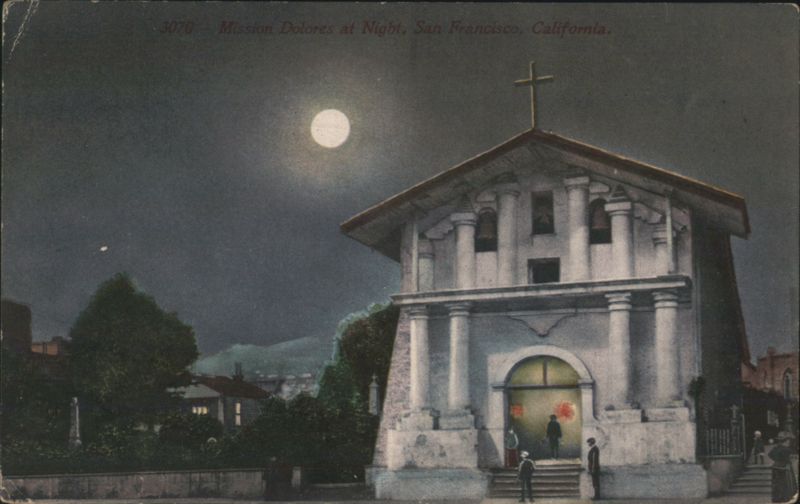 Mission Dolores at Night, San Francisco California