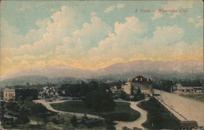 View of Monrovia, California with Mountains