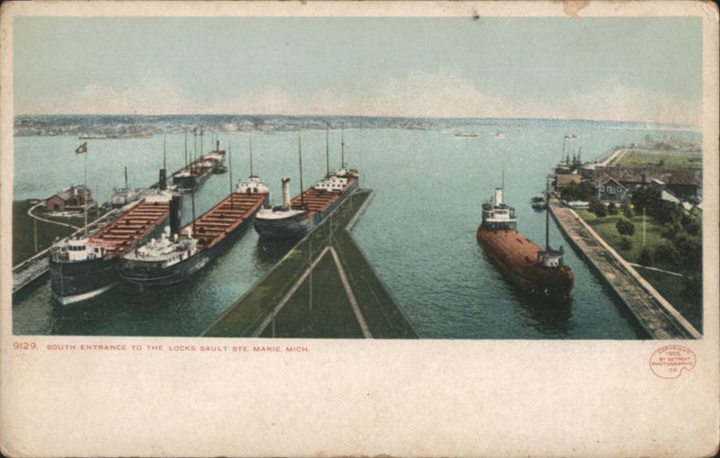South Entrance to the Locks, Sault Ste. Marie Michigan