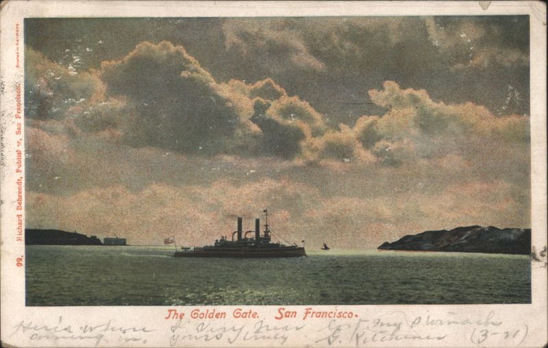 Golden Gate, San Francisco with Battleship California