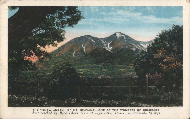 Mt. Shavano 'Snow Angel' - Colorado Mountain View