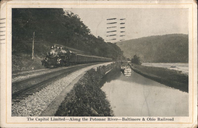 The Capitol Limited Along Potomac River, B&O Railroad