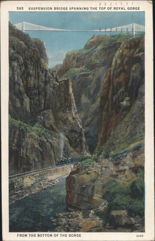 Royal Gorge Suspension Bridge, From Bottom of Gorge Colorado