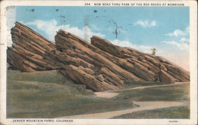 New Road Thru Park of the Red Rocks at Morrison Colorado