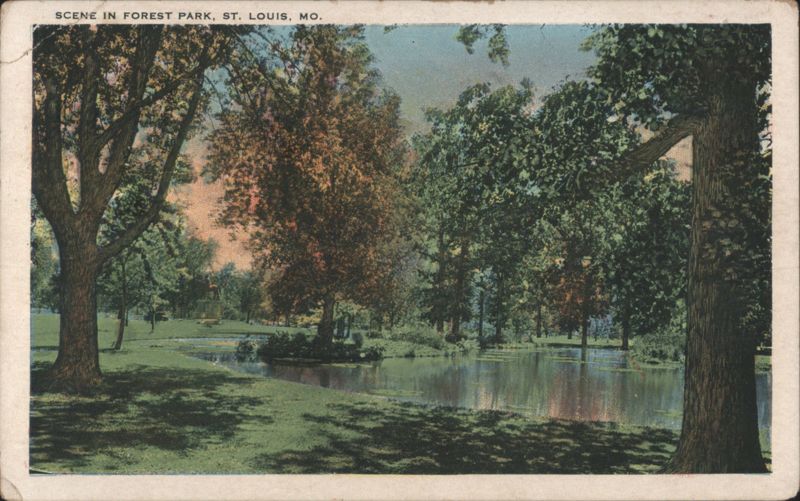 Scene in Forest Park, St. Louis, MO. Missouri