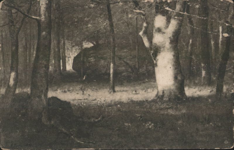 Sunset in the Woods by George Inness Trees