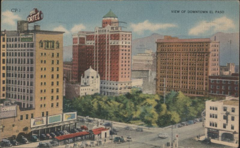 Downtown El Paso View with Hotel Cortez