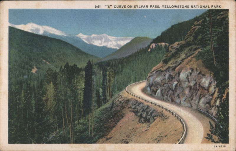 S Curve on Sylvan Pass, Yellowstone National Park