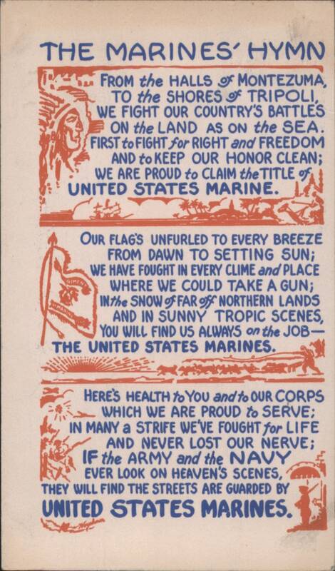 The Marines' Hymn Illustrated Lyrics