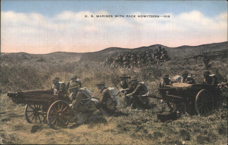 U. S. Marines with Pack Howitzers U. S. Marine Corps Photo