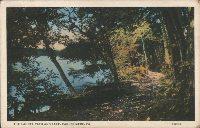 The Laurel Path and Lake, Eagles Mere, PA. Pennsylvania