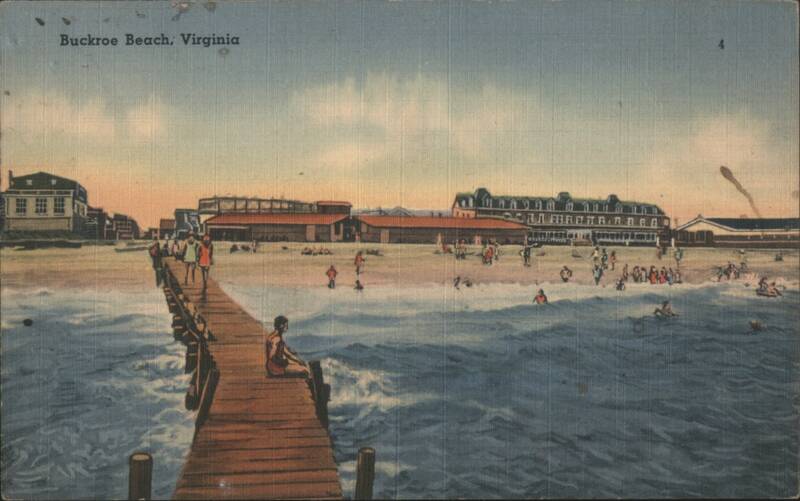 Buckroe Beach Pier and Beach Scene Virginia