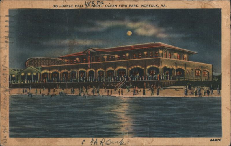 Dance Hall by Night, Ocean View Park Norfolk Virginia