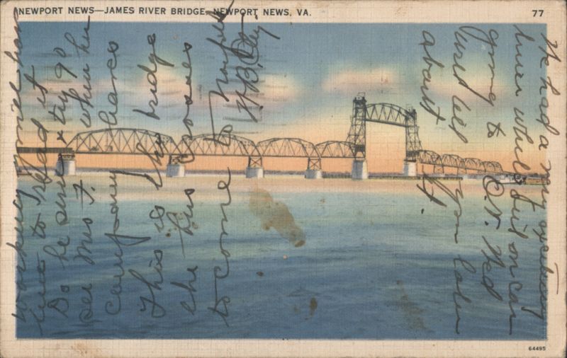 Newport News - James River Bridge, Longest Over Water Virginia