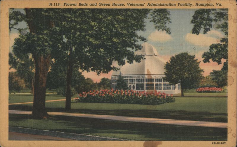 Flower Beds and Green House, Veterans' Administration Facility Hampton Virginia