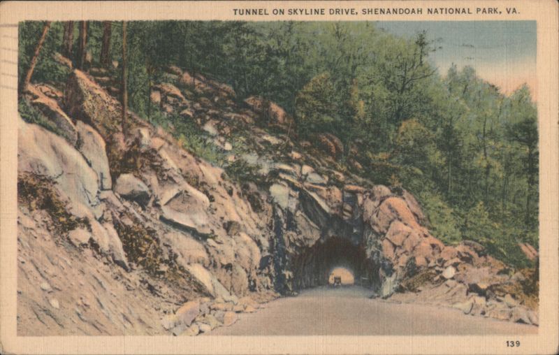 Tunnel on Skyline Drive, Shenandoah National Park Virginia