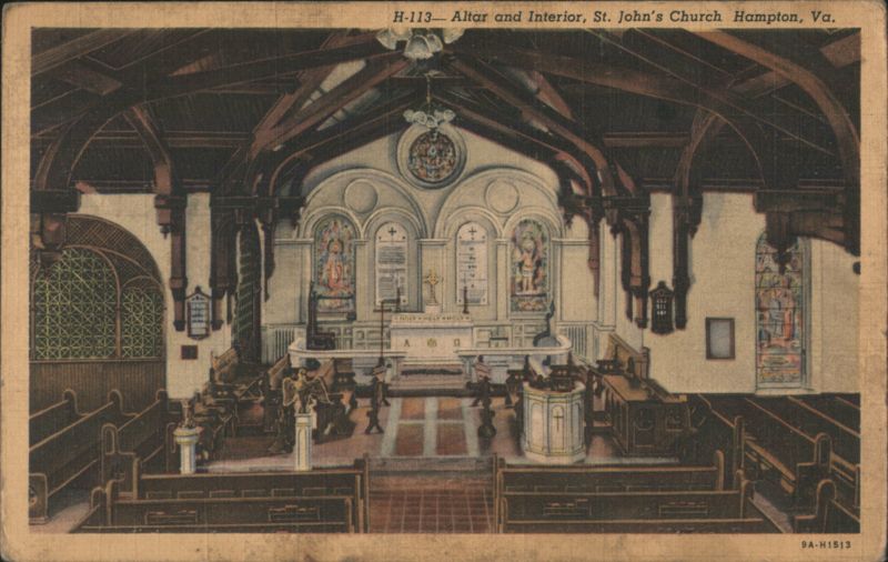Altar and Interior, St. John's Church Hampton Virginia