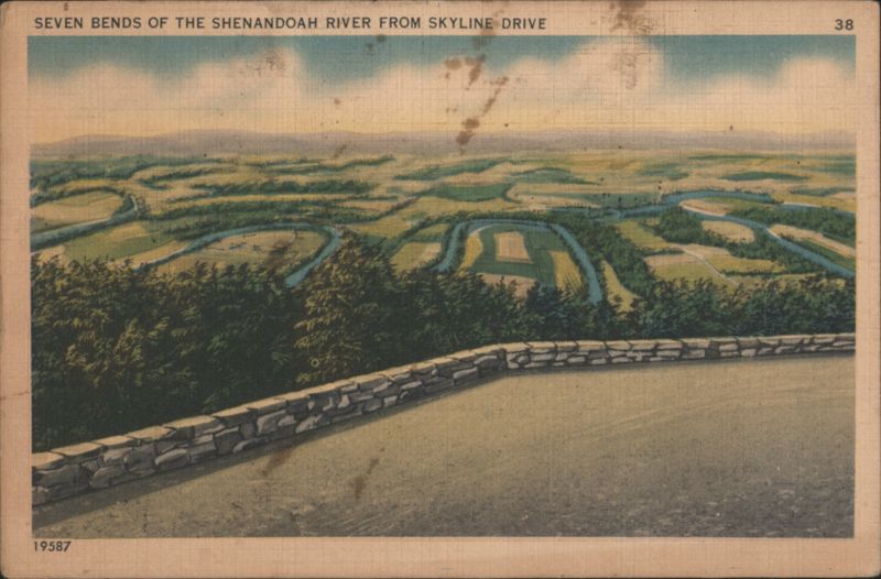 Seven Bends of the Shenandoah River from Skyline Drive Shenandoah National Park Virginia