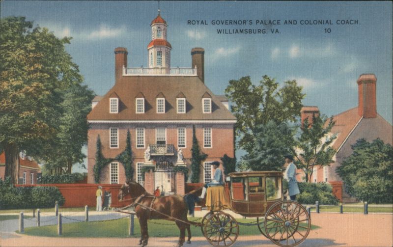 Royal Governor's Palace and Colonial Coach Williamsburg Virginia