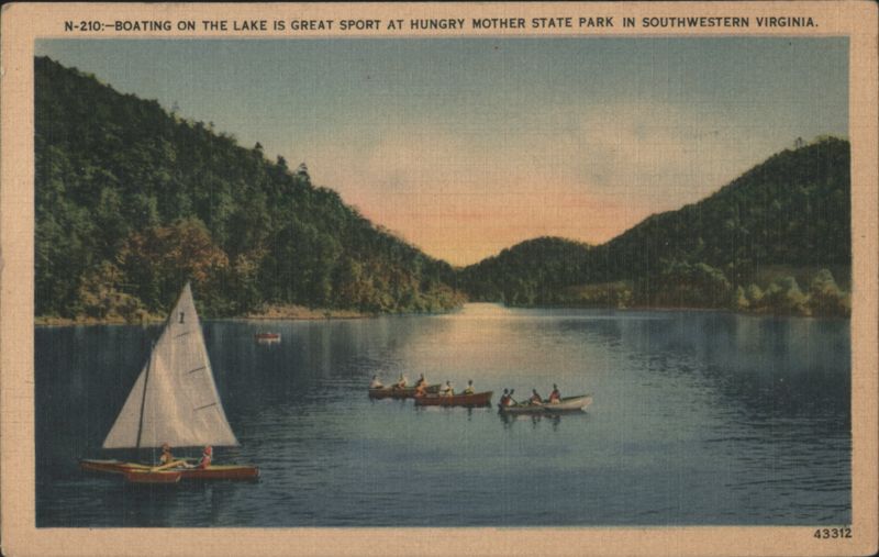 Boating on Lake, Hungry Mother State Park, VA Virginia