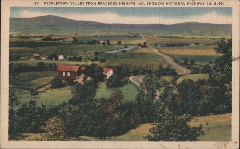 Middletown Valley from Braddock Heights, MD, US 40 Maryland
