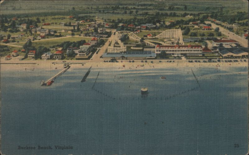 Buckroe Beach Amusement Park, Pier & Ocean Virginia