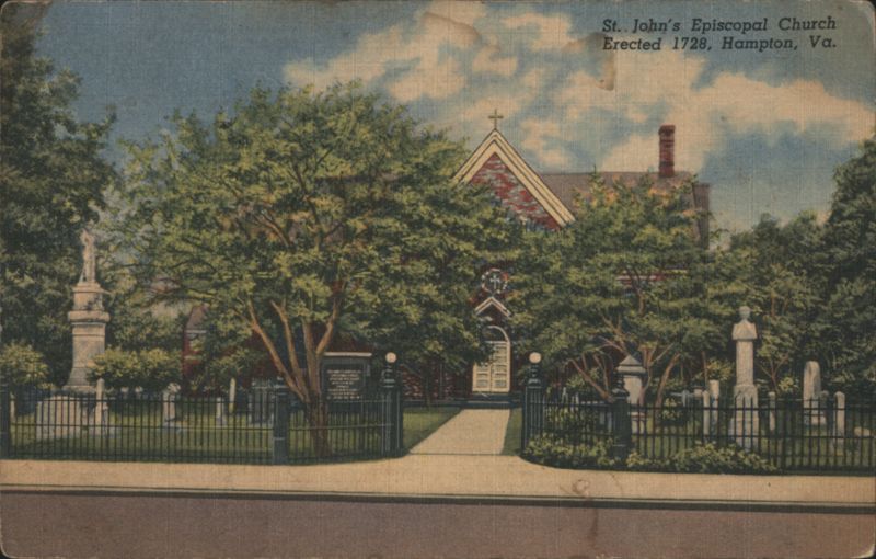 St. John's Episcopal Church, Erected 1728 Hampton Virginia