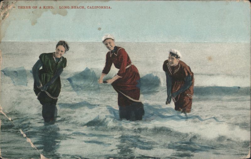 Three of a Kind, Women in Bathing Suits, Long Beach California