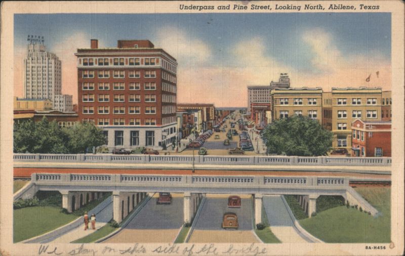 Underpass and Pine Street, Looking North Abilene Texas