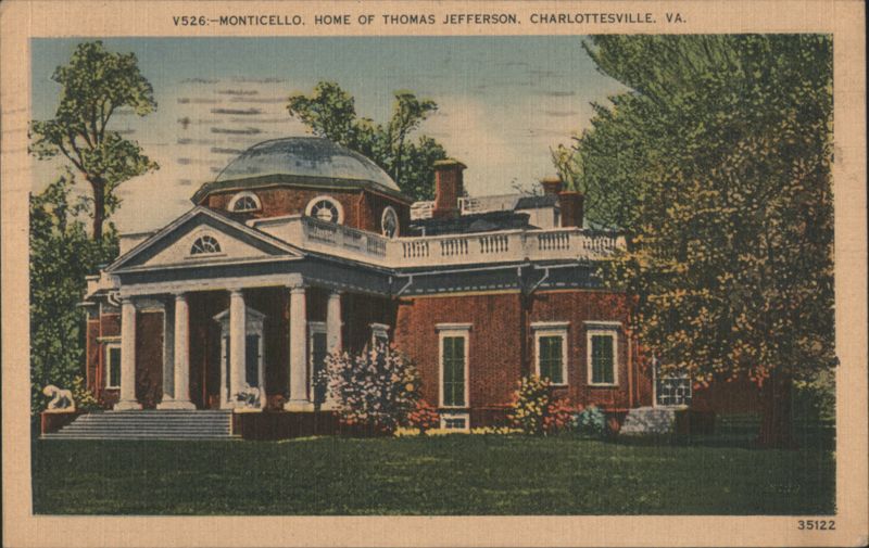 Monticello, Home of Thomas Jefferson Charlottesville Virginia