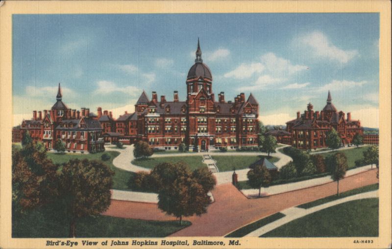 Bird's-Eye View of Johns Hopkins Hospital Baltimore Maryland