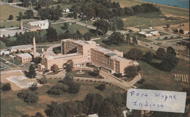 Veterans Administration Hospital Aerial View Fort Wayne Indiana