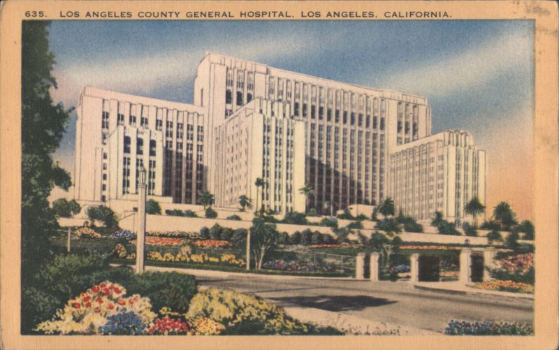 Los Angeles County General Hospital Exterior View California