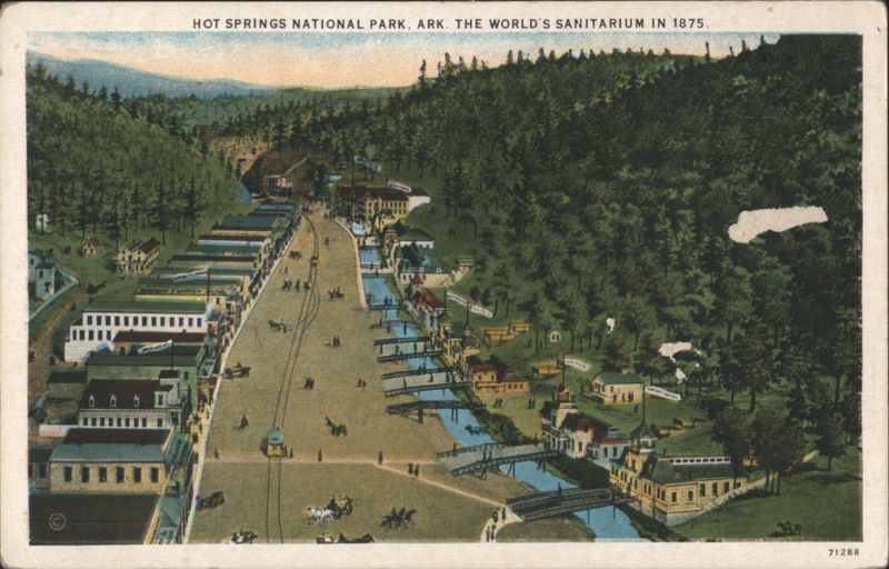 Hot Springs National Park, Ark. The World's Sanitarium in 1875 Arkansas