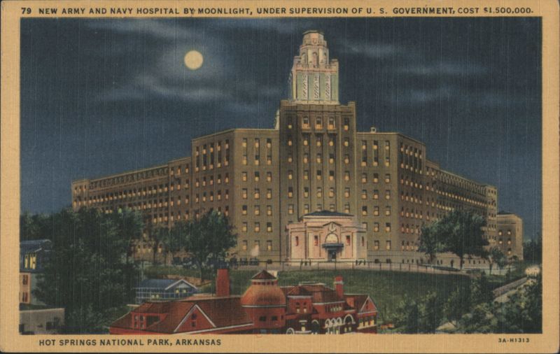 New Army and Navy Hospital by Moonlight Hot Springs National Park Arkansas