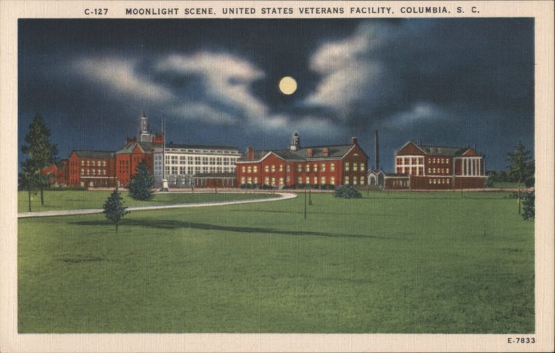 Moonlight Scene, United States Veterans Facility Columbia South Carolina