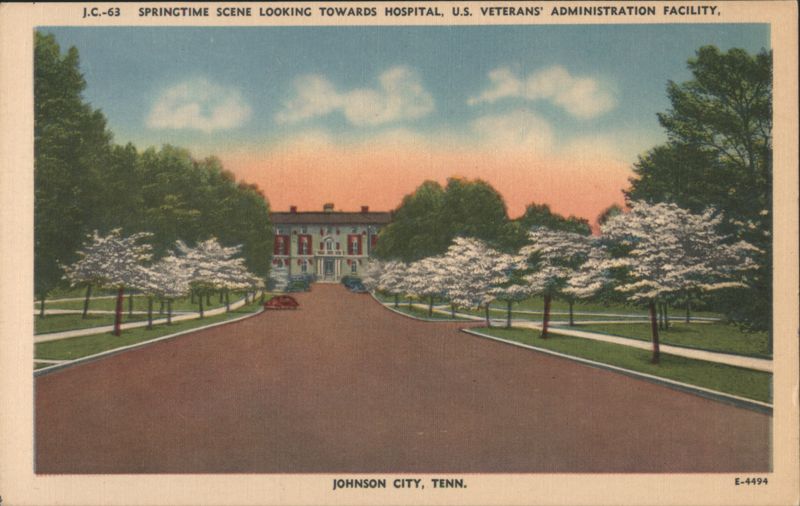 Springtime Scene, U.S. Veterans' Administration Facility Hospital Johnson City Tennessee