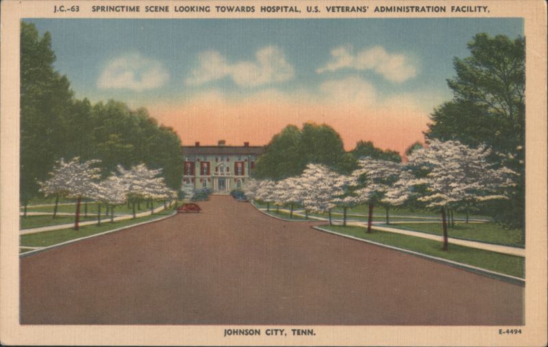 Springtime Scene, US Veterans' Administration Hospital Johnson City Tennessee