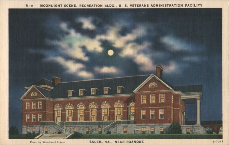 Moonlight Scene, Recreation Bldg., US VA Facility Salem Virginia
