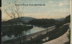 Scene on French Creek, Meadville, PA Postcard