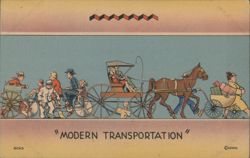 Modern Transportation Postcard