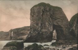 Arch Rock, Perranporth, Coastal Sea Stack Postcard