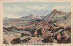 Petrified Forest, Arizona (After Painting by Thomas Moran) Postcard