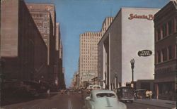 Street Scene, Sakowitz New Store, Fred Hotel Postcard
